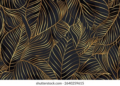Goloden leaf pattern pattern background design