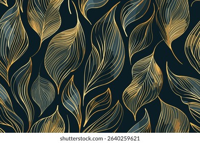 Goloden leaf pattern pattern background design