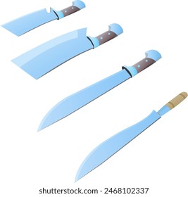 golok machete for slaughtering sacrificial animals
flat design vector illustration 