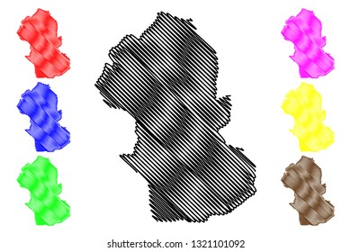 Gombe State (Subdivisions of Nigeria, Federated state of Nigeria) map vector illustration, scribble sketch Gombe map
