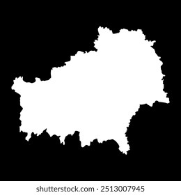 Gomel region map, administrative division of Belarus.