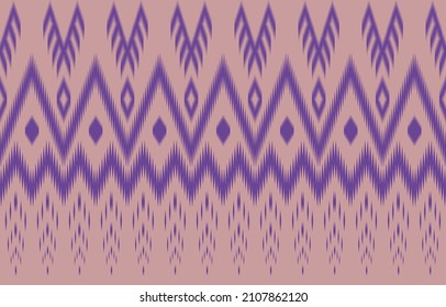 Gometric ethic oriental ikat patrón sin fisuras Diseño tradicional para fondo, alfombra, papel de pared, ropa, envoltura, batik, tela,ilustración vectorial.estilo bordado.