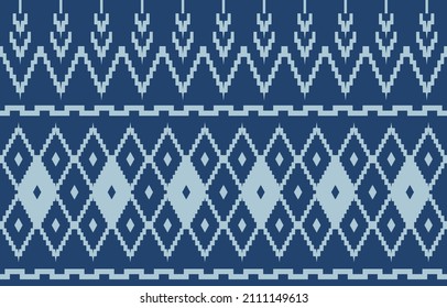 Gometric ethic oriental ikat seamless pattern traditional Design for background,carpet,wallpaper,clothing,wrapping,batik,fabric,Vector illustration.embroidery style.