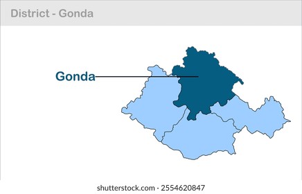 Gonda sub-district map, Gonda District, Uttar Pradesh State, Republic of India, Government of  Uttar Pradesh, Indian territory, Eastern India, politics, village, tourism