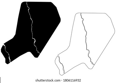 Gondar City (Federal Democratic Republic of Ethiopia, Amhara Region) map vector illustration, scribble sketch City of Gonder map