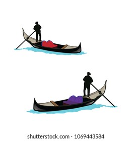 gondola boat vector