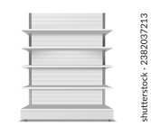 Gondola Display for Branding in Superstore, Blank Display Shelf Stand. #gondola #branding #supermarket #shelf #mockup