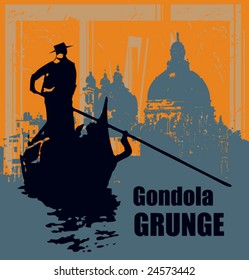 Gondola Grunge Vector Background