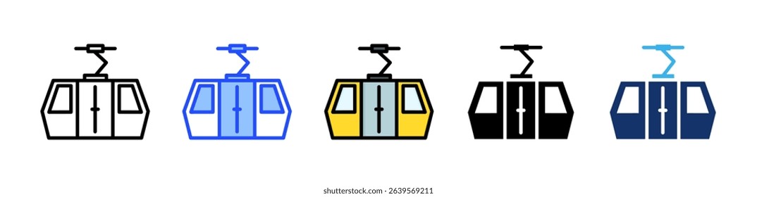 Gondola Icon Collection With Multiple Styles