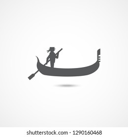 Gondola icon on white background