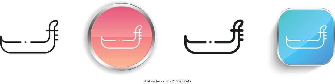 gondola icon. Thin Linear, Regular and Button Style Design Isolated On White Background