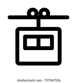 gondola lift icon on isolated background