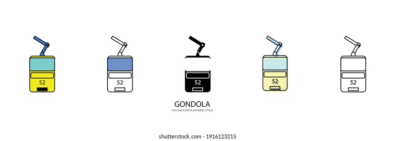 gondola ride vector type icon