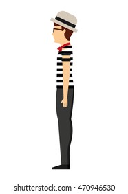 gondolier avatar isolated icon vector illustration design