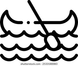 gondolier icon. Thin Linear Style Design Isolated On White Background