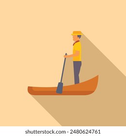 Gondolier navigating a canal, enjoying the sights and sounds of the city