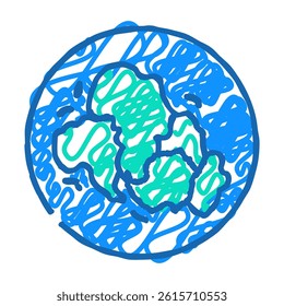 gondwana earth continent map doodle icon sketch vector. gondwana earth continent map sign. isolated symbol illustration