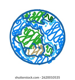 gondwana earth continent map doodle icon sketch vector. gondwana earth continent map sign. isolated symbol illustration