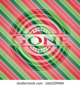 Gone christmas colors style emblem. Vector Illustration. Detailed.