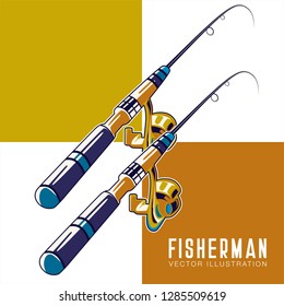 Gone fishing advertising poster