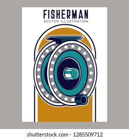Gone fishing advertising poster