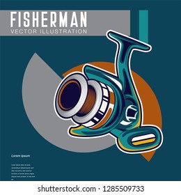 Gone fishing advertising poster
