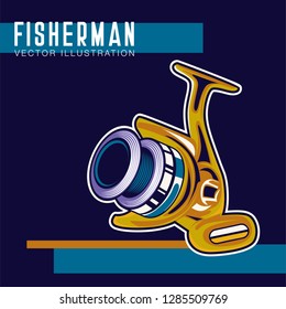 Gone fishing advertising poster