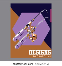 Gone fishing advertising poster