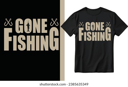 Gone fishing t shirt design, fishing t shirt design, fish.
