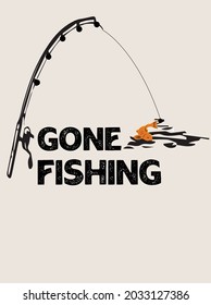 gone fishing vector t-shirt design