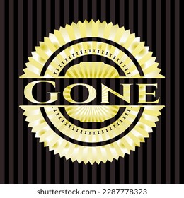Gone gold shiny emblem. Vector Illustration. Detailed. 