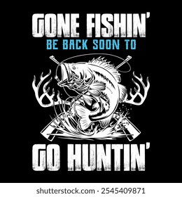 Regalo de pesca Cazador de papá Diseño de camiseta Cazador de papá