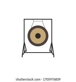gong color illustration icon on white background