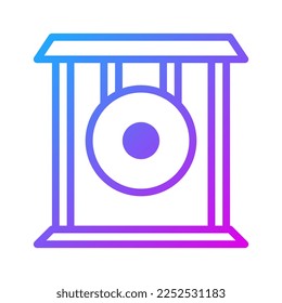 gong duocolor purple style illustration icon chinese new year perfect. Icon sign from modern collection for web. Nice design perfect.