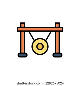 Gong flat vector icon sign symbol