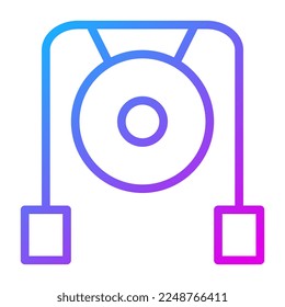 gong gradient illustration vector and logo new year icon perfect. Icon sign from modern collection for mobile concept and web. Nice design perfect.