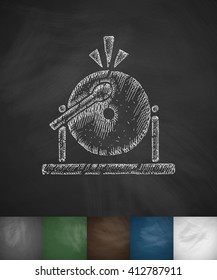 gong icon. Hand drawn vector illustration