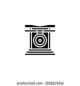 Gong Icon Isolated On White Background