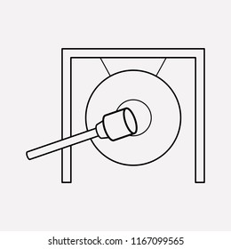 Gong icon line element. Vector illustration of gong icon line isolated on clean background for your web mobile app logo design.