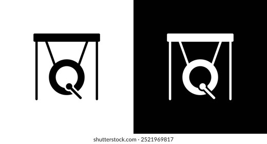 ícone gongo definir ilustração de vetor