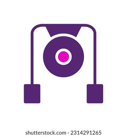 Gong icon solid purple pink colour chinese new year vector element and symbol perfect.