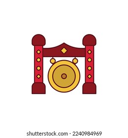 the gong icon is suitable for your web, apk or project with a chinese new year theme