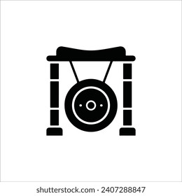 gong icon vector ilustration logo design
