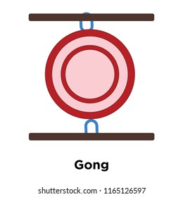 Gong icon vector isolated on white background, Gong transparent sign , human illustrations , human illustrations