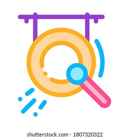 Gong Icon Vector. Outline Gong Sign. Isolated Contour Symbol Illustration