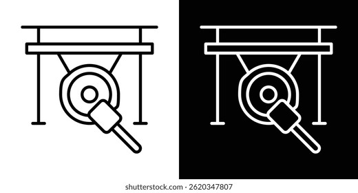 Gong icon vector for web and mobile app. Symbol isolated.