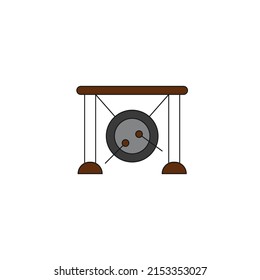 gong instrument vector type icon