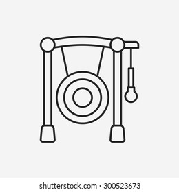 Gong line icon