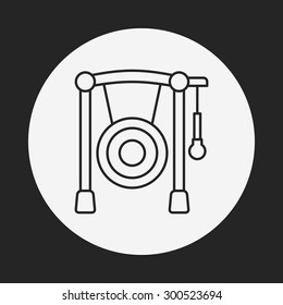 Gong line icon