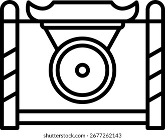 Design de ícone de vetor Gong Line